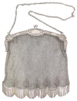679 - BOLSO DE MALLA EN PLATA DE PRINCIPIOS DEL S.XX