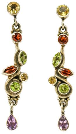 149 - PENDIENTES LARGOS CON PEDRERÍA