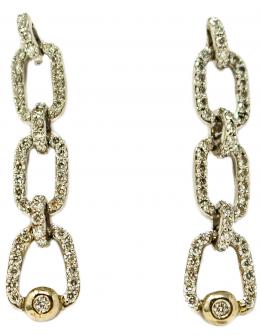148 - PENDIENTES LARGOS CON BRILLANTES