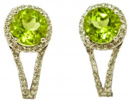 133 - PENDIENTES CON OLIVINAS Y BRILLANTES