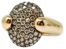 65 - ANILLO CON DIAMANTES BROWN