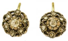 128 - PENDIENTES ROSETONES S.XIX