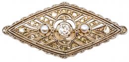58 - BROCHE CON DIAMANTES DE PPS. DEL S.XX