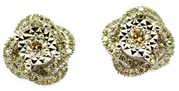 115 - PENDIENTES FLOR CON BRILLANTES