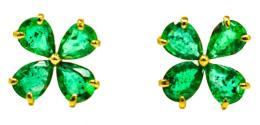 107 - PENDIENTES CON ESMERALDAS