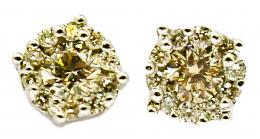 123 - PENDIENTES ROSETÓN CON BRILLANTES