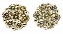 124 - PENDIENTES ROSETÓN CON BRILLANTES