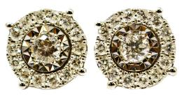 122 - PENDIENTES ROSETÓN CON BRILLANTES
