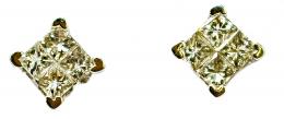 130 - PENDIENTES SOLITARIO CON DIAMANTES