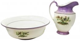 472 - JARRA Y JOFAINA EN PORCELANA