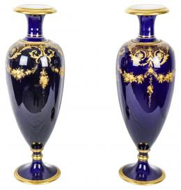 481 - PAREJA DE JARRONES  DE LA MANOFACTURA LIMOGES