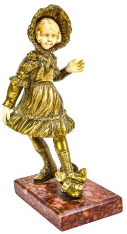 815 - "NIÑA" FIGURA CRISOLEFANTINA DE PRINCIPIOS DEL S.XX