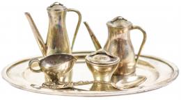 757 - SERVICIO DE TÉ Y CAFÉ DE PLATA EN MINIATURA