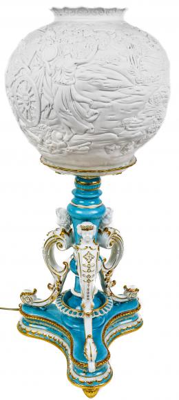 208 - LÁMPARA DE SOBREMESA EN PORCELANA