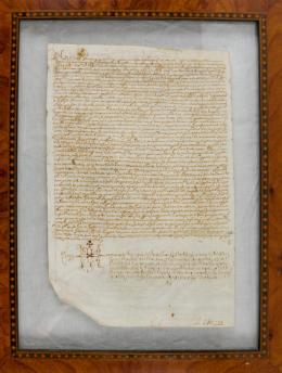 254 - DOCUMENTO ENMARCADO DEL SIGLO XVI