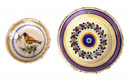 480 - PLATO Y LEBRILLO EN CERÁMICA DE MANISES DE FINALES DEL S.XIX