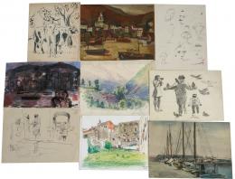 16 - COLECCIÓN DE 9 DIBUJOS
