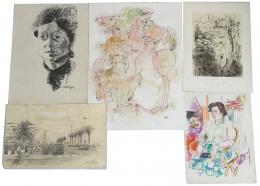 12 - COLECCIÓN DE 5 DIBUJOS