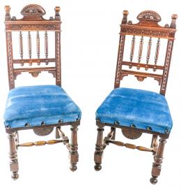 285 - CONJUNTO DE SEIS SILLAS ALFONSINAS S.XIX