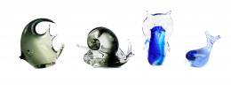 22 - CUATRO FIGURITAS EN CRISTAL DE MURANO