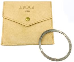140 - PULSERA EN PLATA Y ACERO J. ROCA.