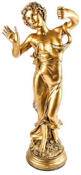 833 - FIGURA EN RESINA CON BAÑO DORADO