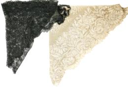 801 - PICO Y PEQUEÑA MANTILLA COLOR MARFIL 