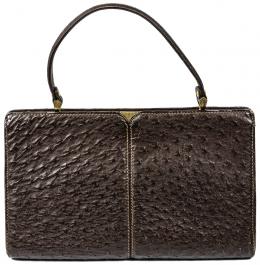 781 - BOLSO EN PIEL DE AVESTRUZ DE LOS AÑOS 60