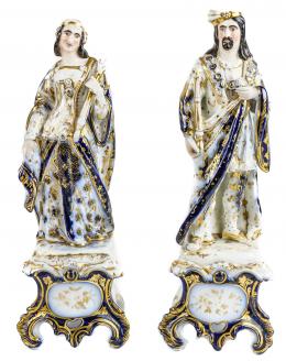472 - PAREJA DE FIGURAS VIEJO PARIS DE LA SEGUNDA MITAD DEL S.XIX