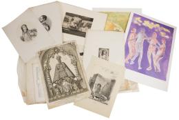228 - GRAN LOTE DE DIBUJOS Y GRABADOS. 