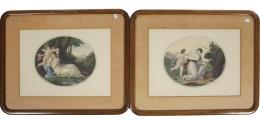238 - PAREJA DE GRABADOS SEGÚN OBRA ANGELICA KAUFFMANN