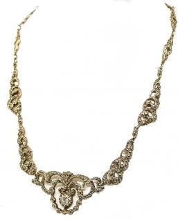 114 - GARGANTILLA DE PLATA CON MARQUESITAS