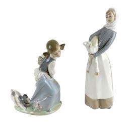 471 - PAREJA DE FIGURAS "LLADRÓ" DE LA SEGUNDA MITAD DEL S.XX