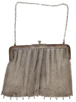 664 - BOLSO DE MALLA EN PLATA DEL PRIMER TERCIO DEL S.XX