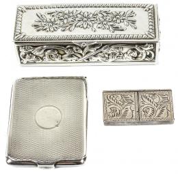 755 - TRES CAJITAS DE COLECCIÓN EN PLATA