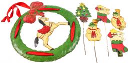 880 - CONJUNTO DE DECORACIONES NAVIDEÑAS DE LOS AÑOS 90