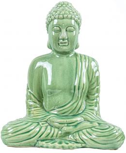446 - GRAN FIGURA DE BUDA EN CERAMICA ITALIANA