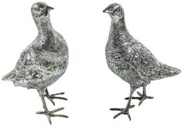 722 - PAREJA DE FIGURAS EN PLATA DE MEDIADOS S.XX
