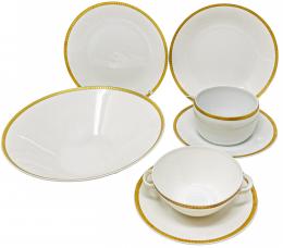 468 - VAJILLA PARA 6 SERVICIOS EN PORCELANA SEGUNDA MITAD S.XX