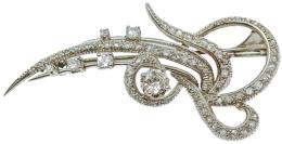 75 - BROCHE CON BRILLANTES, AÑOS 60