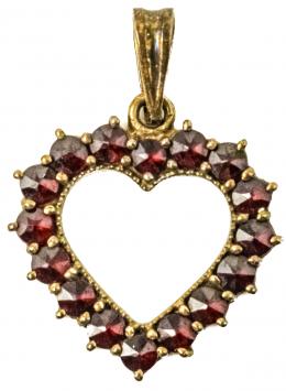 99 - COLGANTE CORAZÓN CON GRANATES