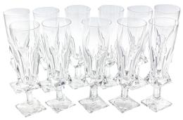 16 - CONJUNTO DE 11 COPAS EN CRISTAL ALEMAN ULTIMO CUARTO S.XX