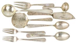 717 - LOTE DE CUBIERTOS EN PLATA DE PRINCIPIOS DEL S.XX