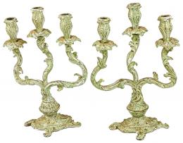 948 - PAREJA DE CANDELABROS DE MEDIADOS S.XX