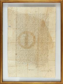 276 - FIRMA REAL DE ALFONSO V DE ARAGÓN