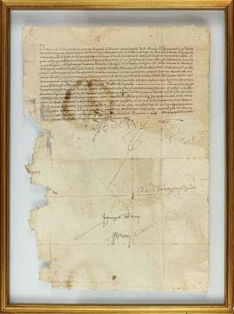 277 - FIRMA REAL DE CARLOS I DE ARAGÓN