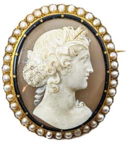 72 - BROCHE CAMAFEO DE MEDIADOS DEL S.XIX