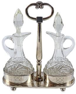 683 - CONJUNTO DE VINAGRERAS EN PLATA DEL PRIMER TERCIO DEL S.XX