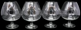 20 - CUATRO COPAS COGNAC DEL ÚLTIMO TERCIO S.XX