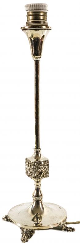 745 - PIE DE LAMPARA DE SOBREMESA EN PLATA DEL ÚLTIMO TERCIO S.XX